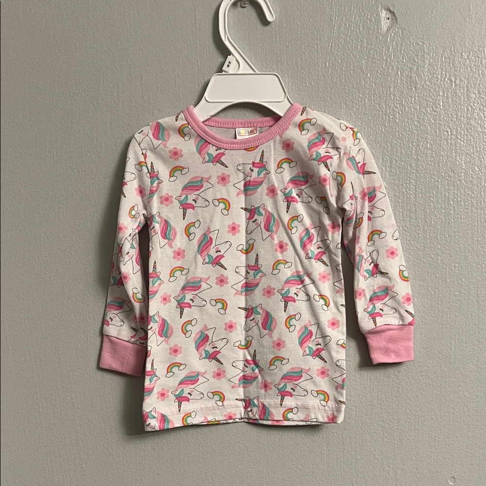 Swiggles Pink and White Unicorn Pajama Set